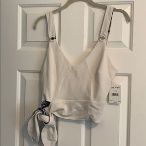Free People ivory tank with tie